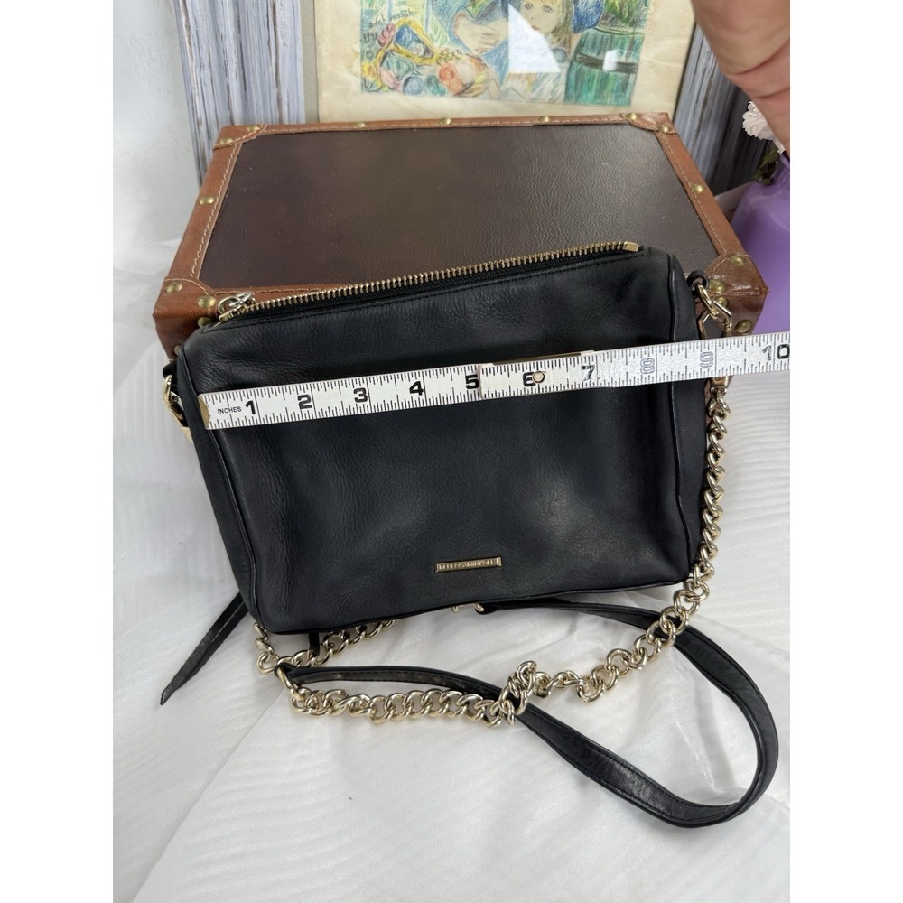 Rebecca Minkoff Avery Women's Black Leather Crossbody Bag - Picture 7 of 8